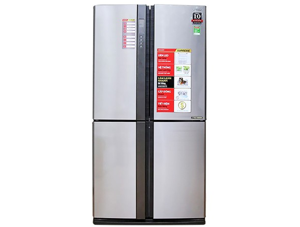 Tủ lạnh Sharp inverter 556 lít SJ-FX630V-ST 4 cánh màu Bạc