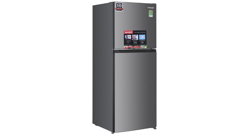 Tủ lạnh Sharp inverter 197 lít SJ-X215V-SL màu Xám 2 cánh