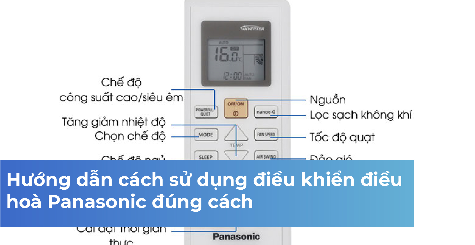 Hướng dẫn cách sử dụng điều khiển điều hoà Panasonic đúng cách